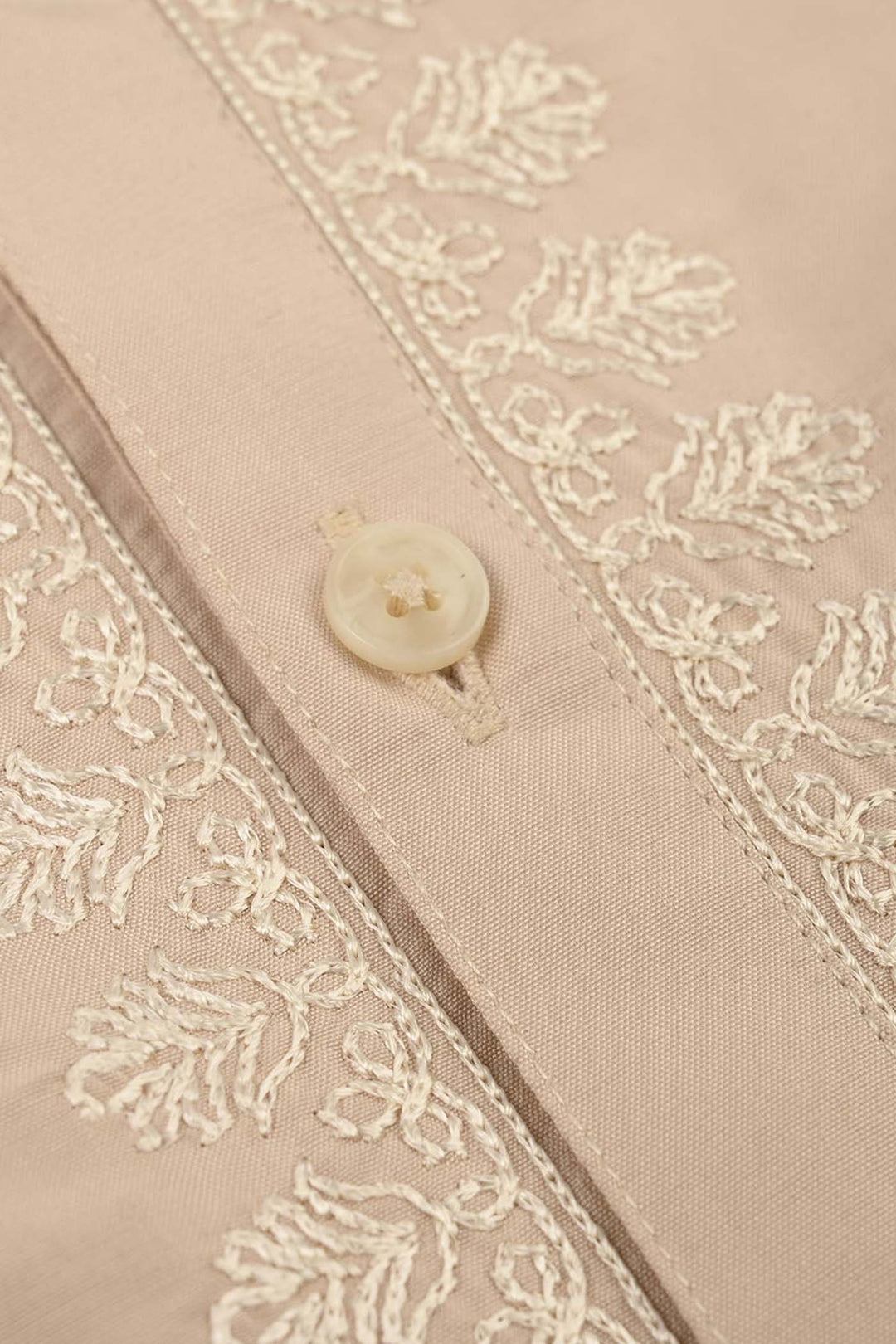 Infant Boys Poly Viscose Kurta Pajama - Beige