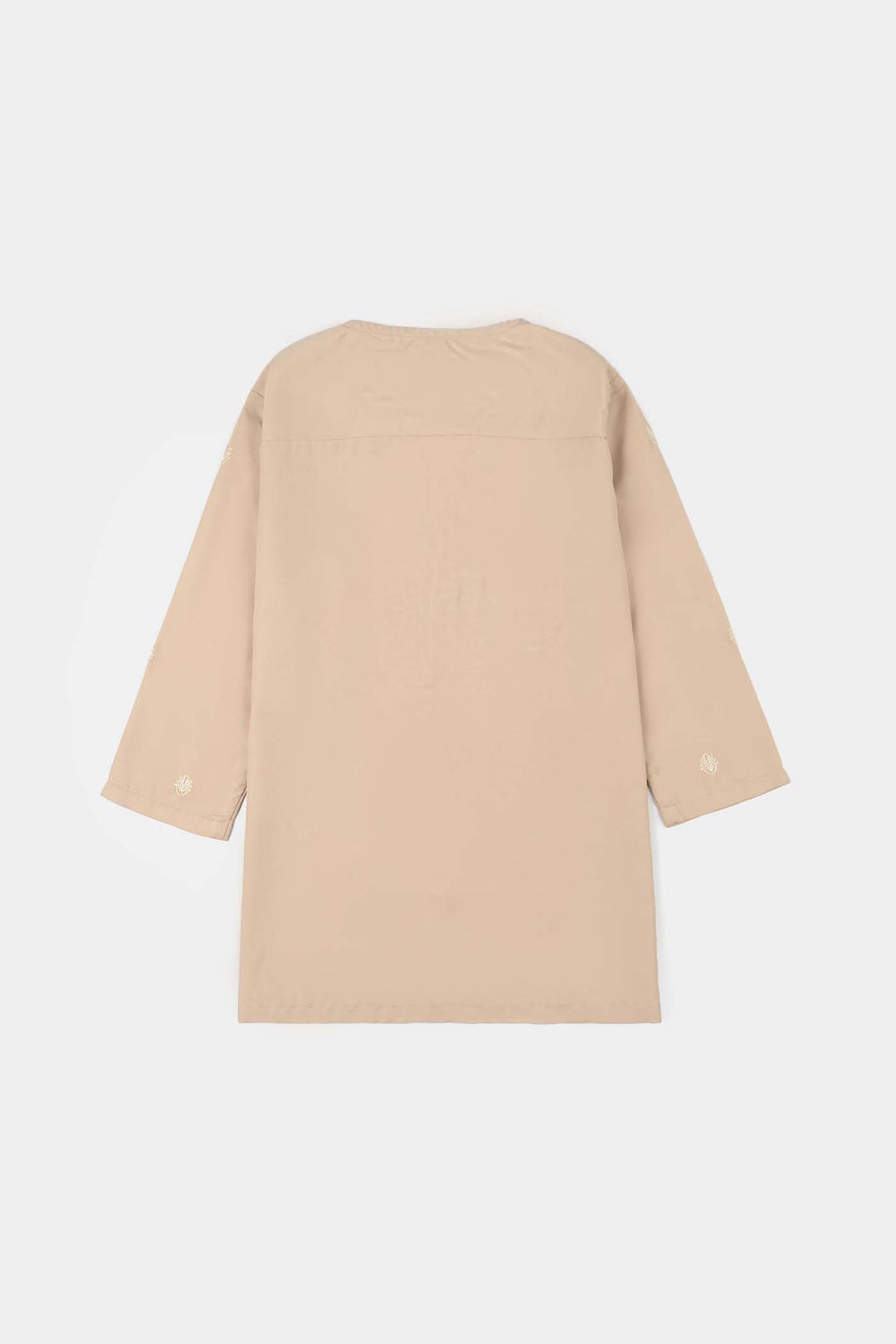 Infant Boys Poly Viscose Kurta Pajama - Beige