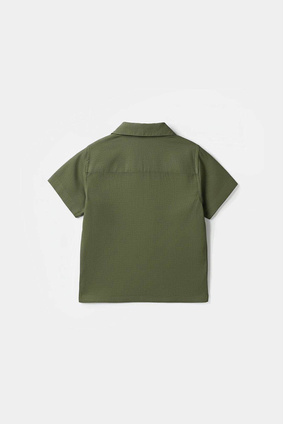 Infant Boys Yarn Dyed Shirt (Keep Going) - Green