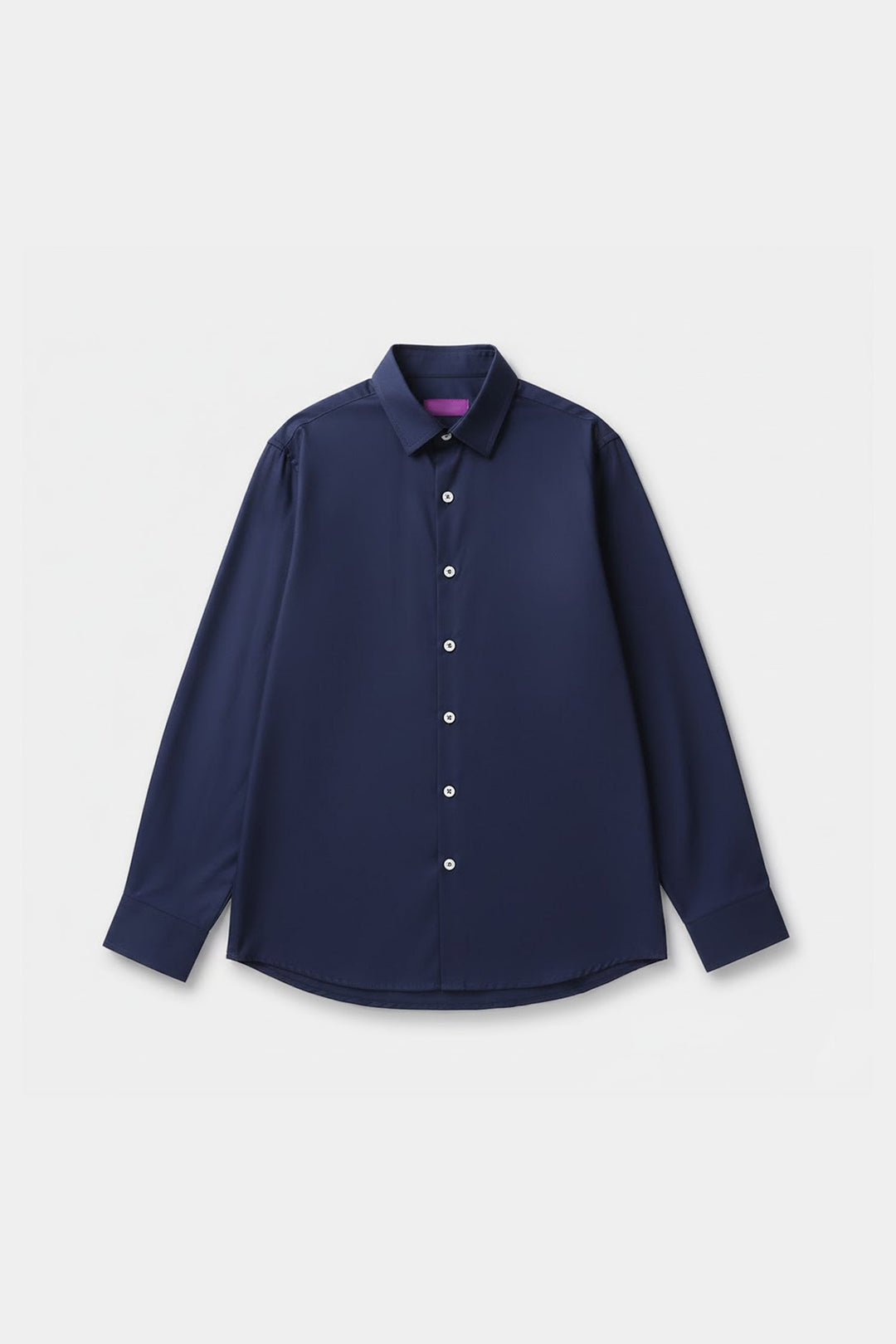 Boys Yarn Dyed Formal Shirt - Navy