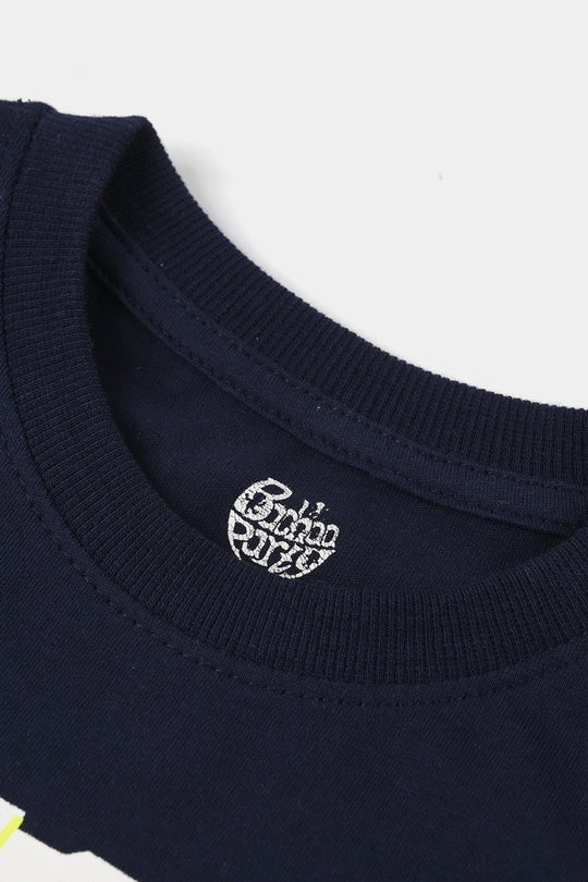 Boys Jersey/Terry T-Shirt Hype Mood - Navy Blue