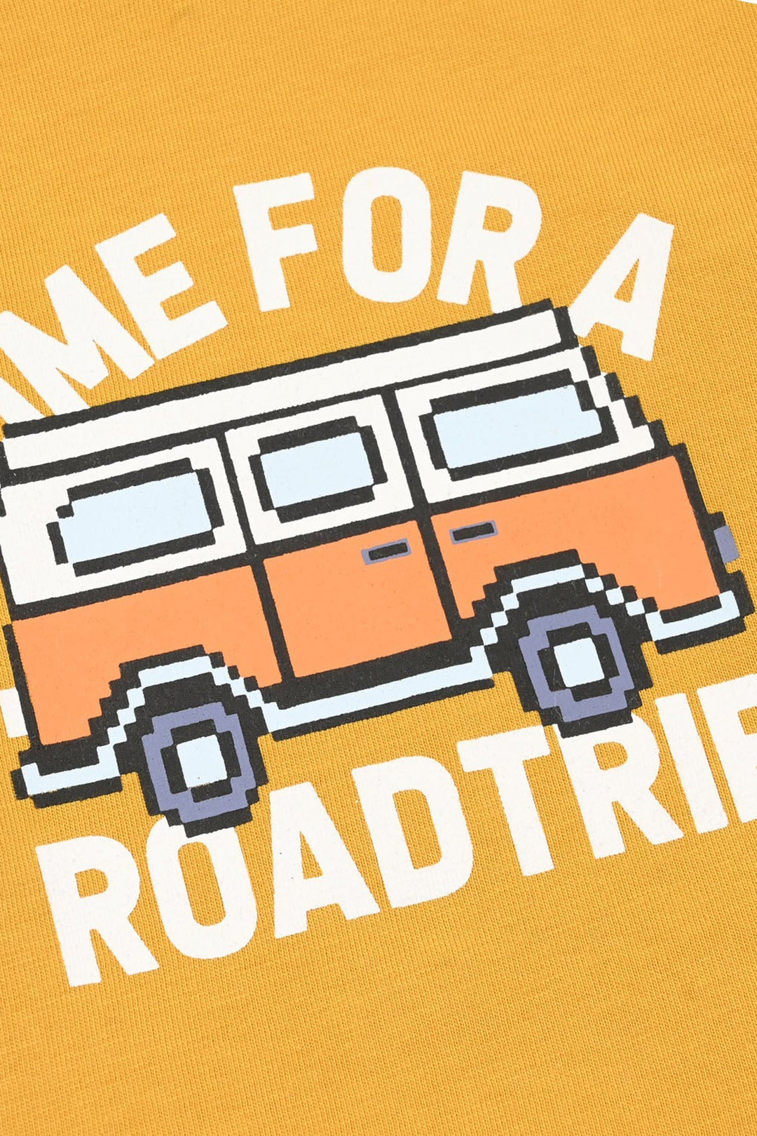 Infant Boys Jersey/Terry T-Shirt (Road Trip) - Yellow