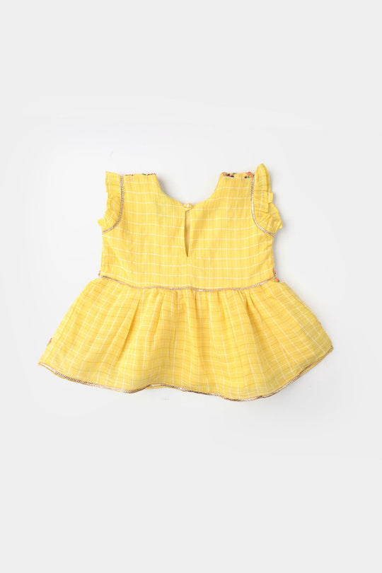 Infant Girls Cotton 2Pc Set (Summer Lime) - Yellow