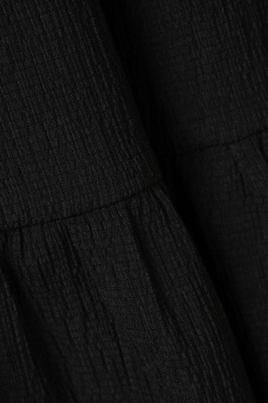 Girls Poly Cambric Casual Frock – Black