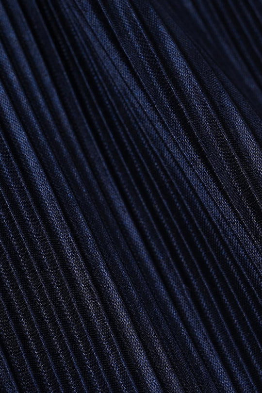 Infant Girls poly cambric Pleated Pants - Navy Blue