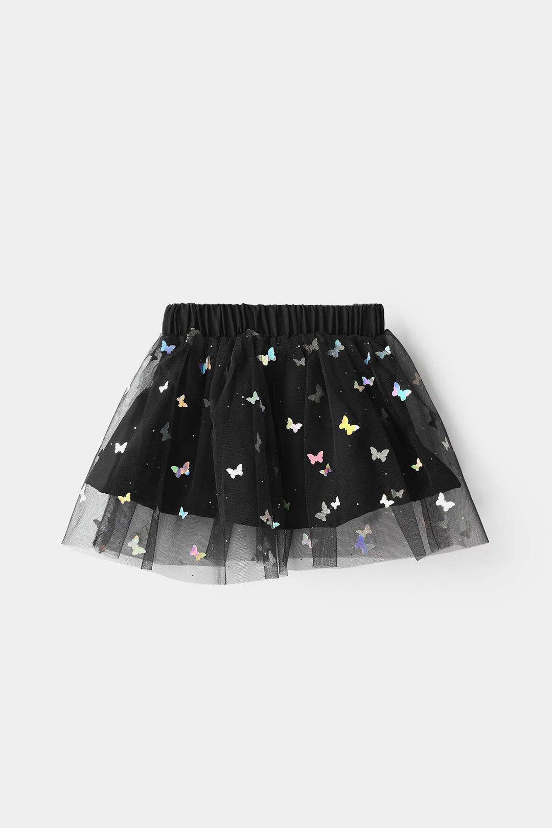 Infant Girls Net Short Skirt - Black