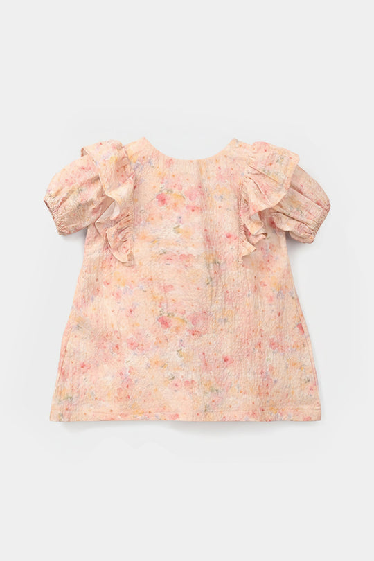 Infant Girls Poly Crinkle 2 Pc Suit - Multi
