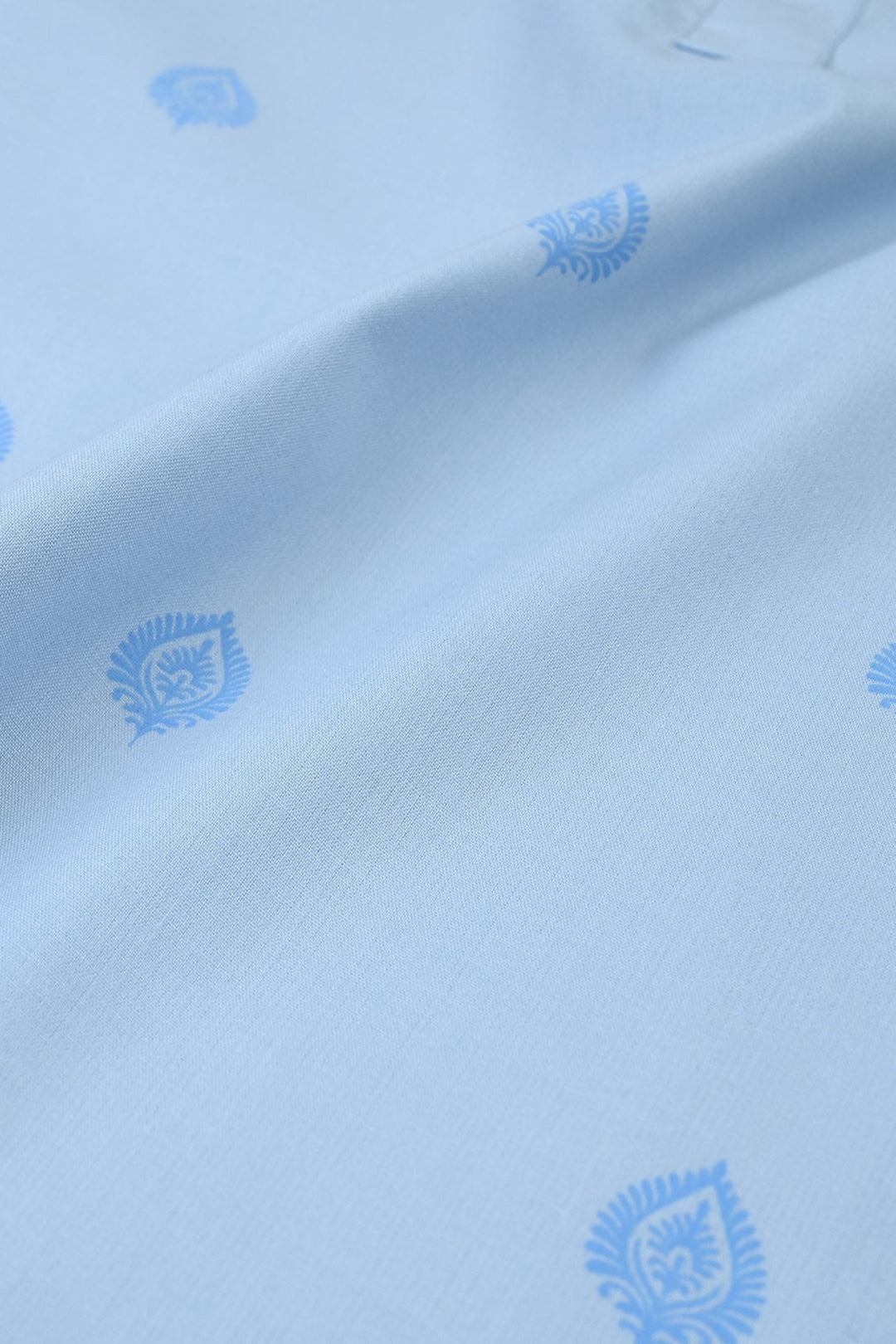 Boys Poly Viscose Printed Kurta (Breeze) - Blue