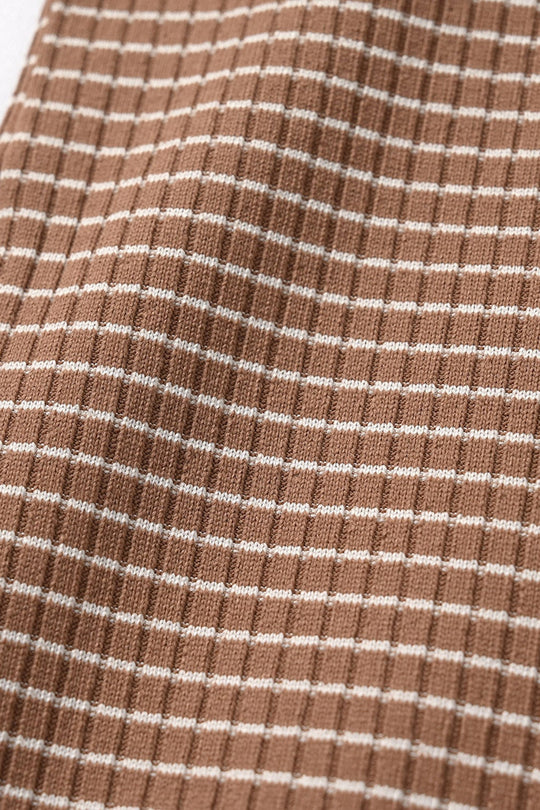 Boys Yarn Dyed Sando (Have A Good Day) - Brown