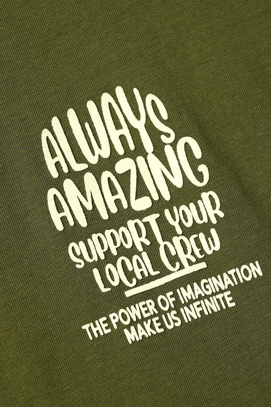 Boys Jersey/Terry  T-Shirt Always - Olive Green