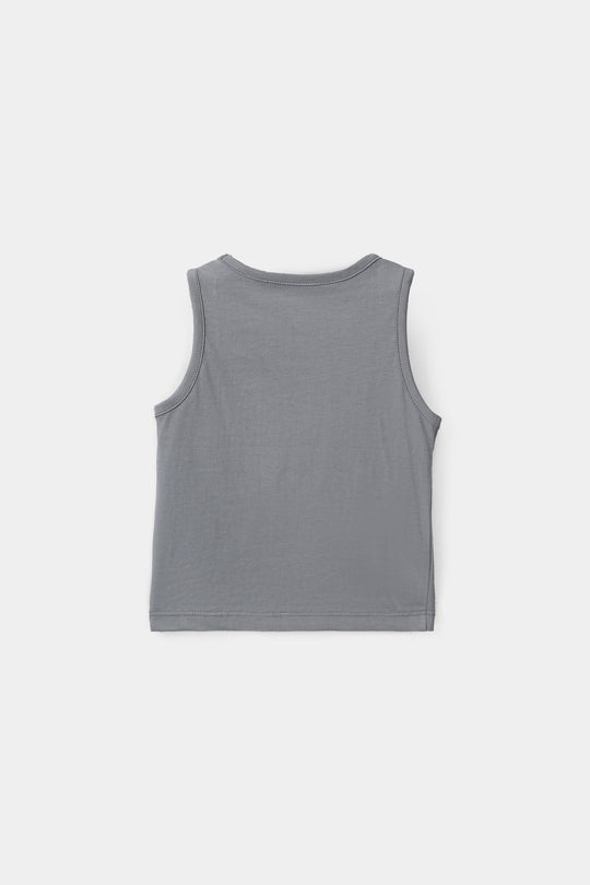 Infant Boys Slub Jersey Sando Lion