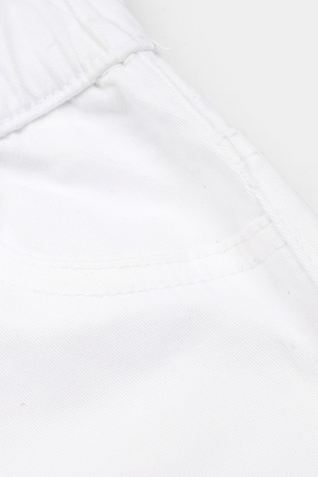 Girls Cotton Twill Basic Jeggings - White