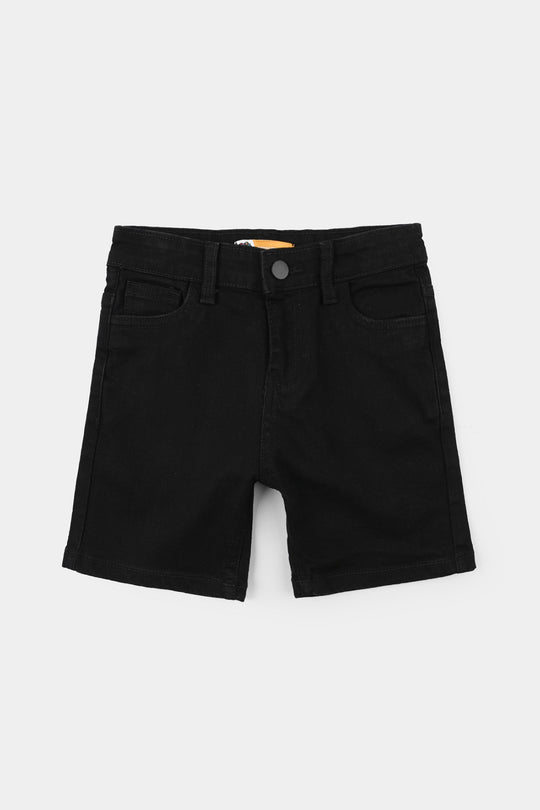Boys Denim Stretch Shorts Basic - Black
