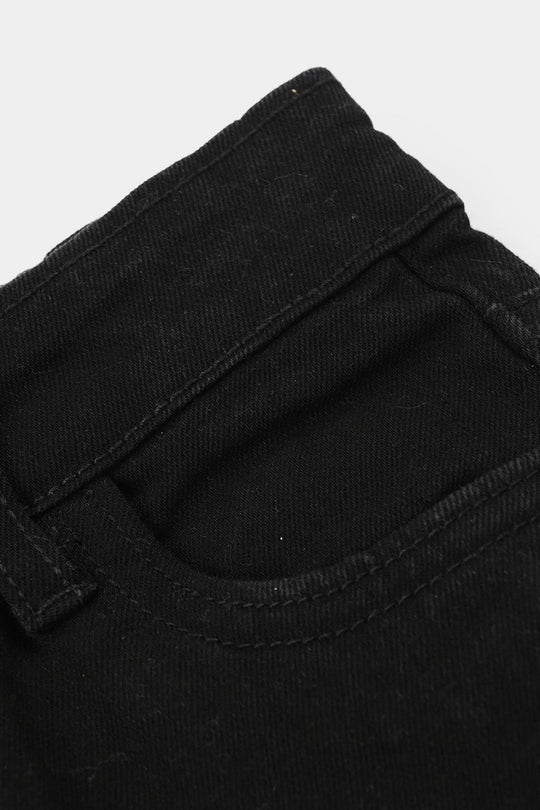 Boys Denim Stretch Shorts Basic - Black