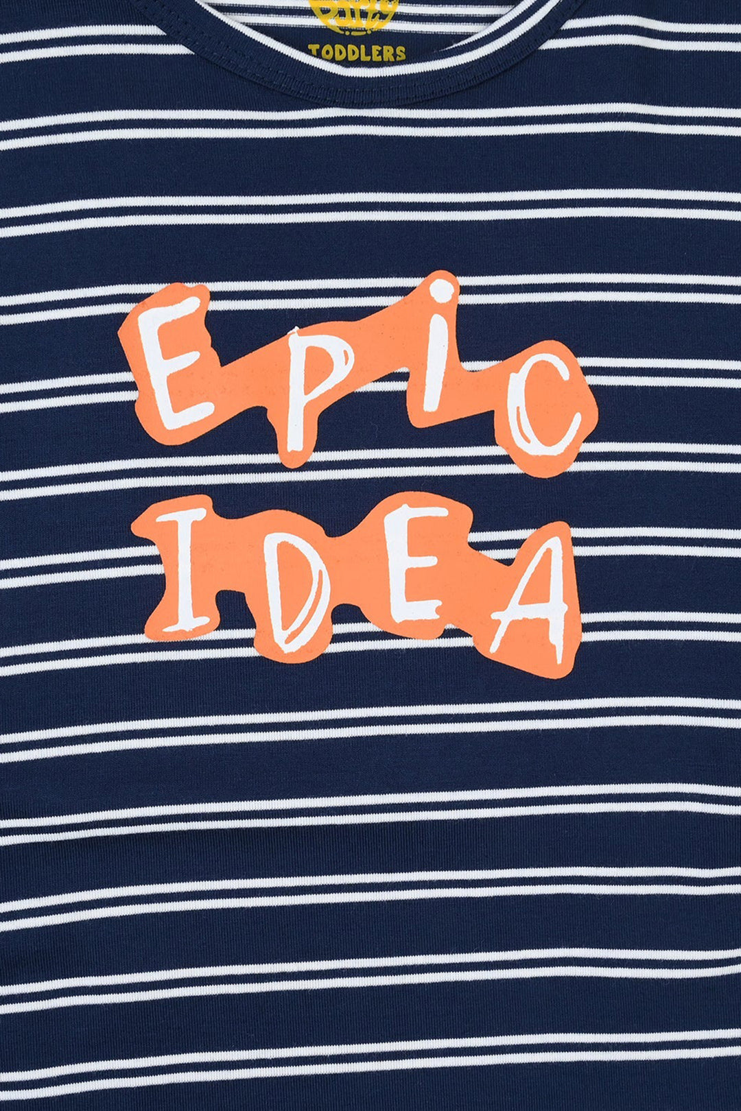 Boys Yarn Dyed Striped T-Shirt (EPIC IDEA) - Blue