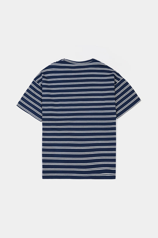 Boys Yarn Dyed Striped T-Shirt (EPIC IDEA) - Blue