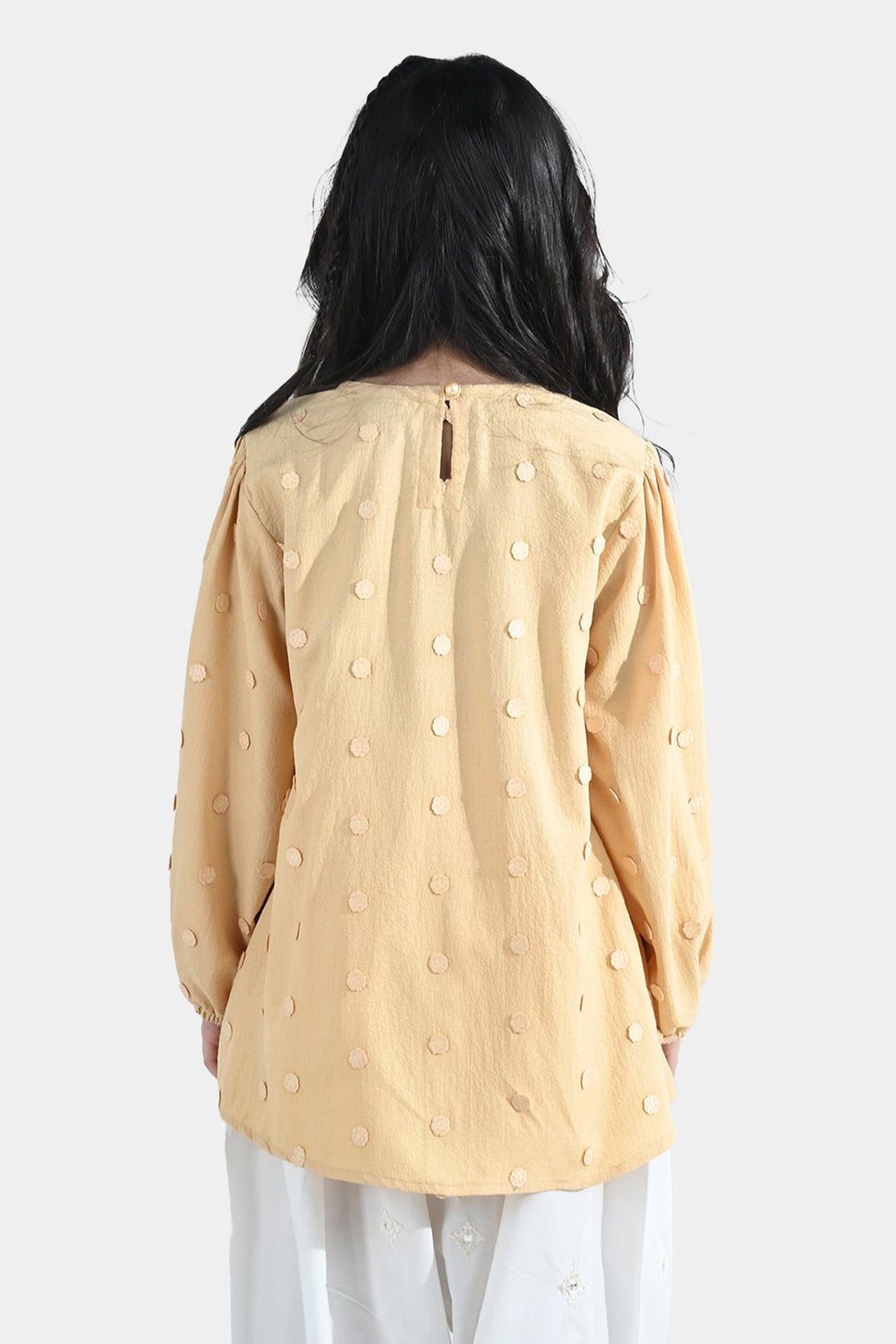 Girls Poly Crinkle Top (Fairy) – Yellow