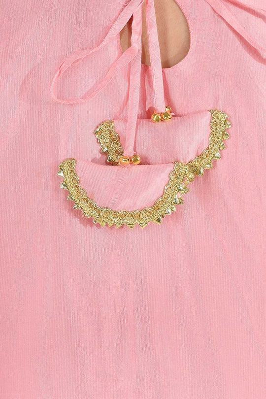 Girls Raw Silk 3-Piece Suit (Rose Gul) - Paradise Pink