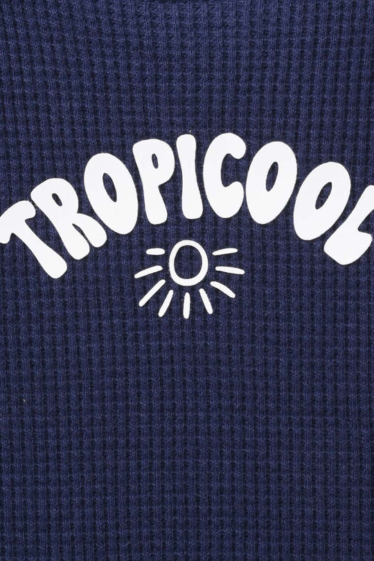 Infant Boys Thermal Sando (Tropicool) - Navy Blue