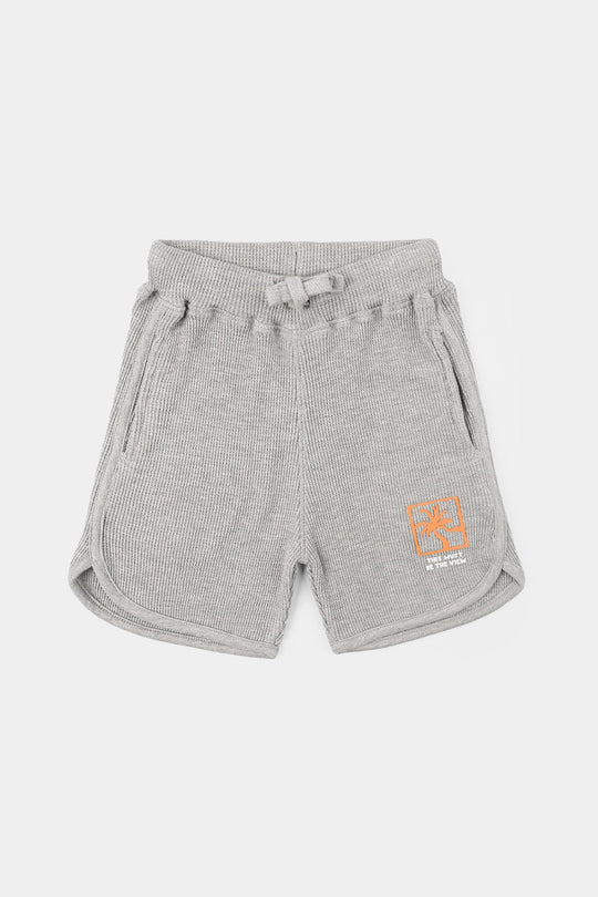 Boys Thermal Shorts Tree - Grey