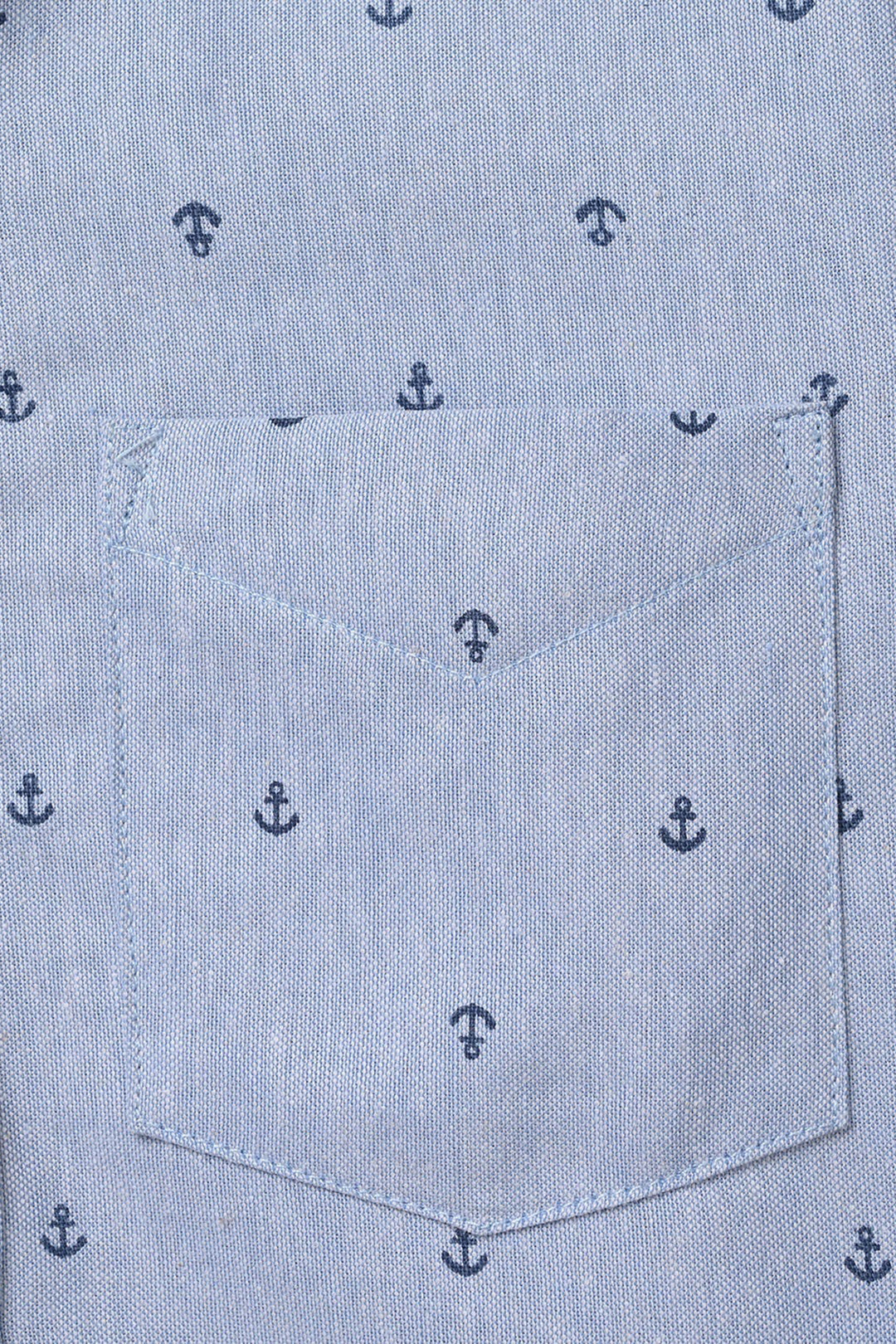 Boys Oxford Shirt (Anchor) - Blue