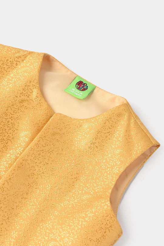 Infant Boys Poly Viscos Waist Coat (Essential Yellow)