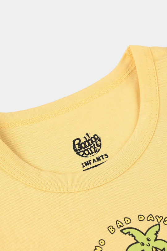 Infant Boys Jersey/Terry Sando (No Bad Day) - Yellow