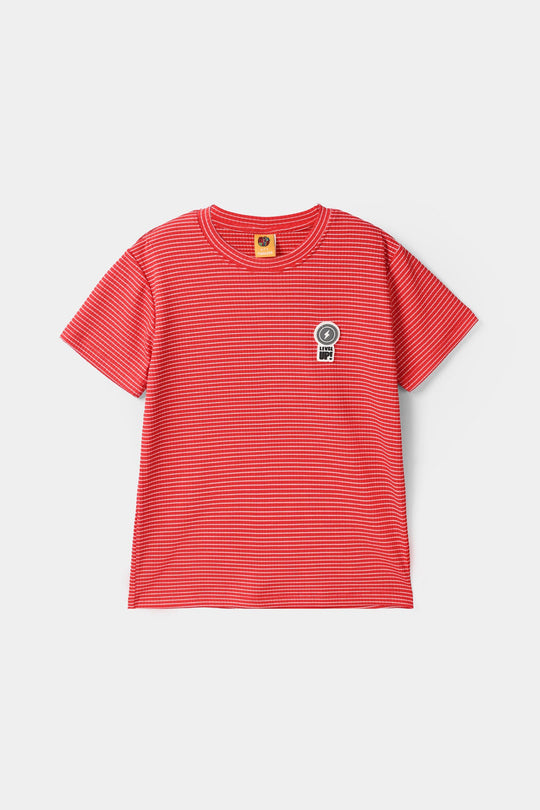 Boys Rib T-Shirt Level Up - Red