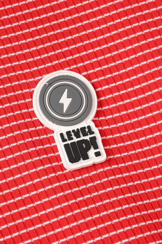 Boys Rib T-Shirt Level Up - Red