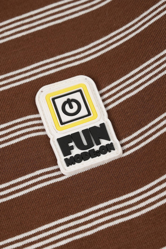 Infant Boys Yarn Dyed Suit Bear - Brown