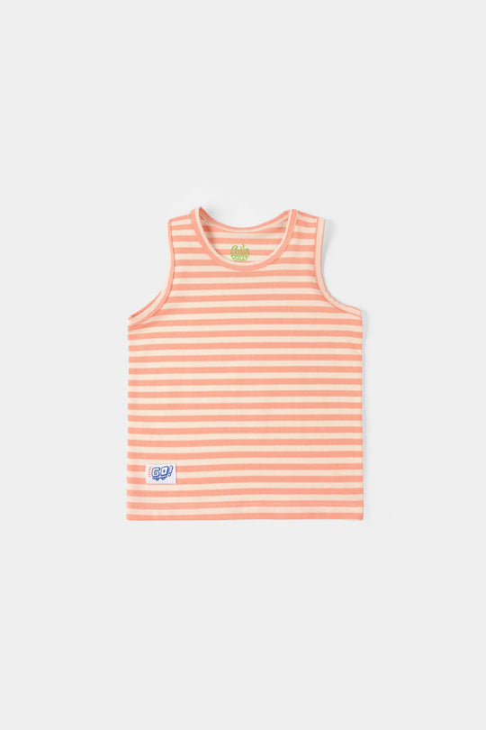 Infant Boys Jumbo Pique Sando Elephant - Rust