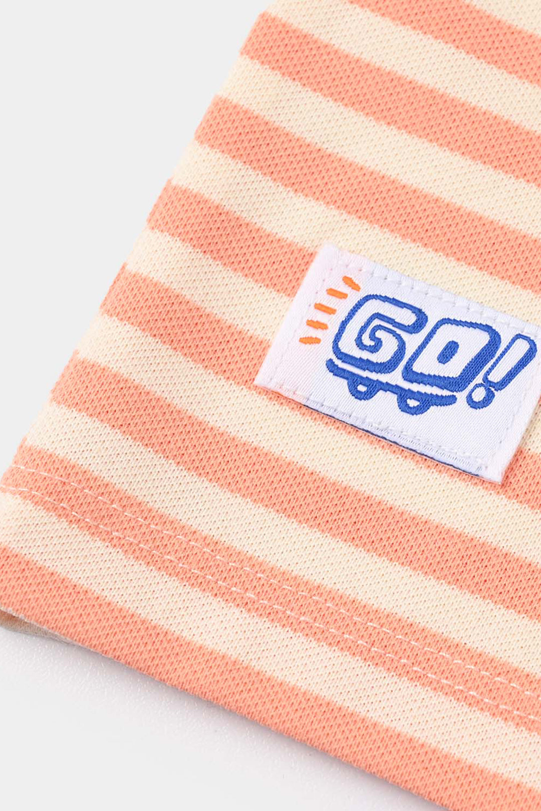 Infant Boys Jumbo Pique Sando Elephant - Rust