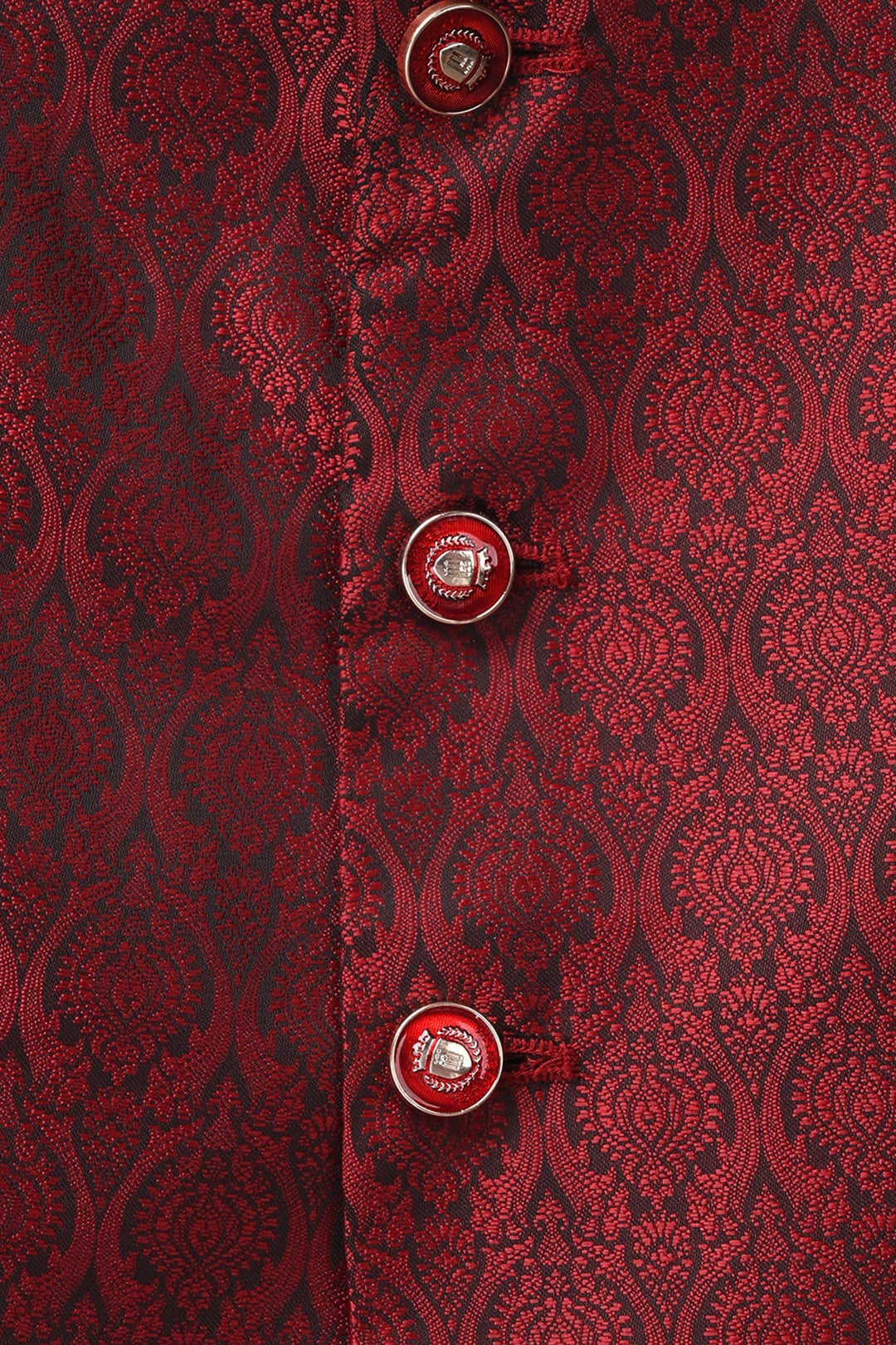 Infant Boys Poly Viscos Waist Coat - Red