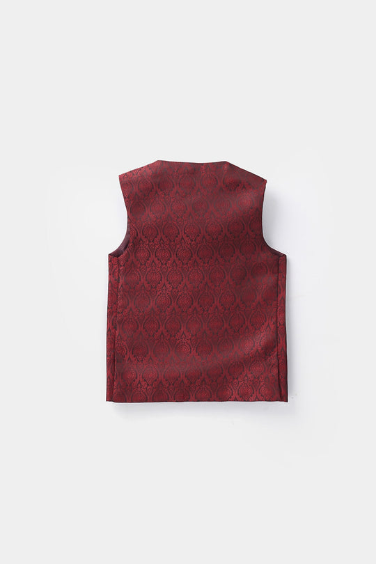 Infant Boys Poly Viscos Waist Coat - Red