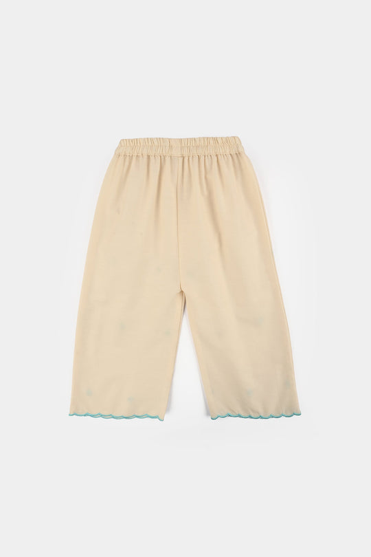Girls Cotton Emb 2Pcs Mini Diva-Off.White