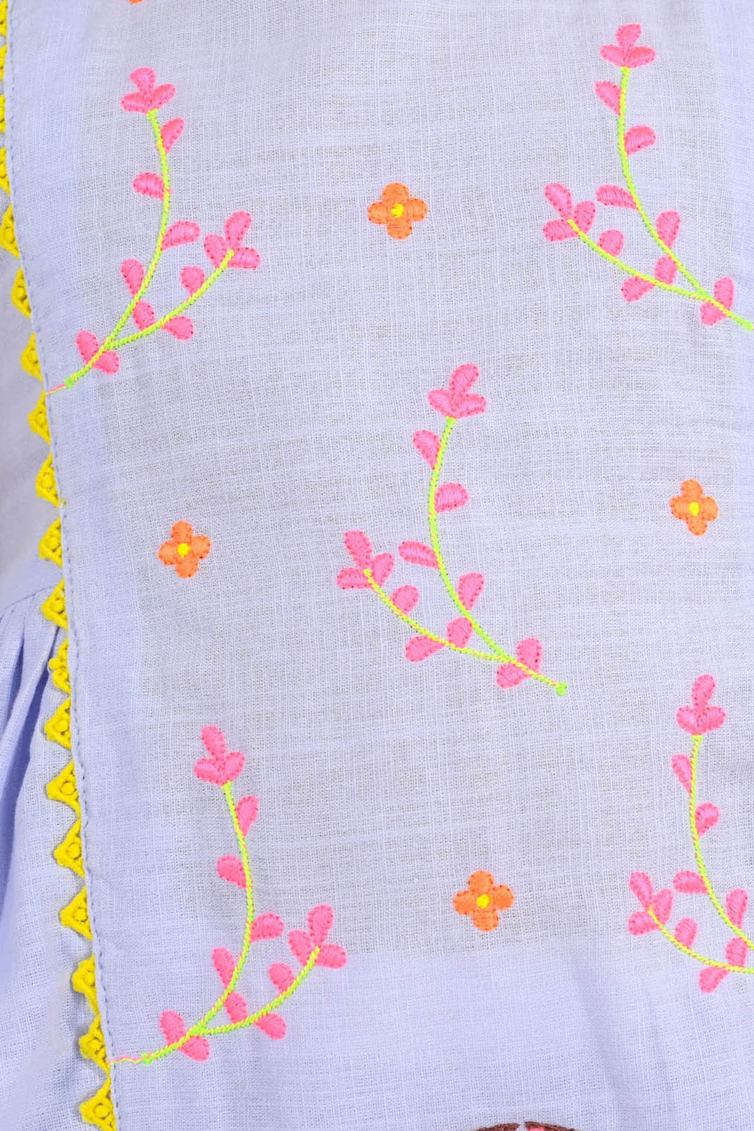 Infant Girls Cotton Slub Embroidery 2Pcs (Glam Doll) - Lilac