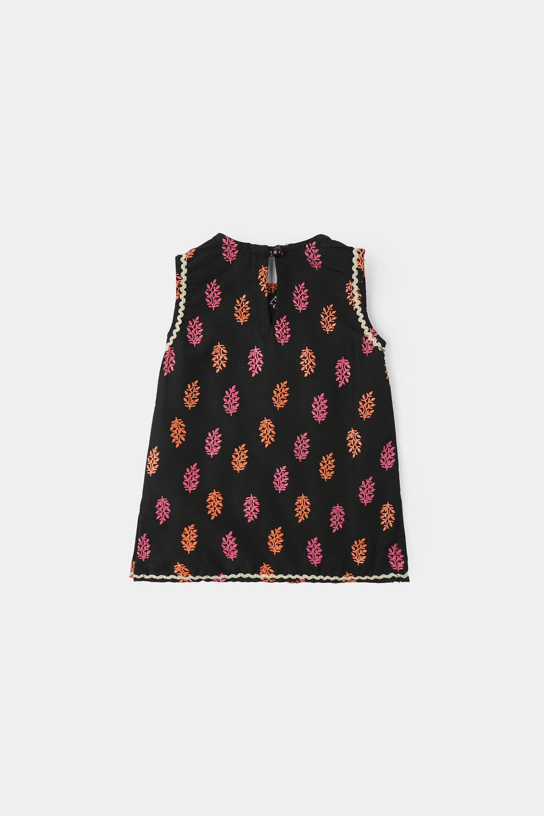 Infant Girls Raw Silk 2Pcs - Black