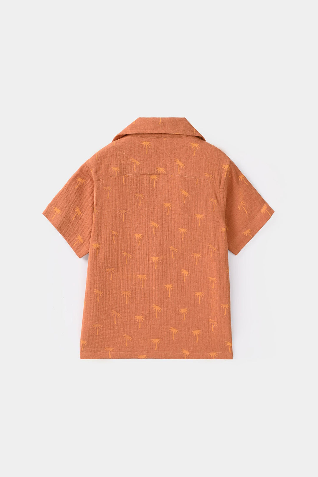 Infant Boys Gauze Woven Suit Palm Tree - Brown