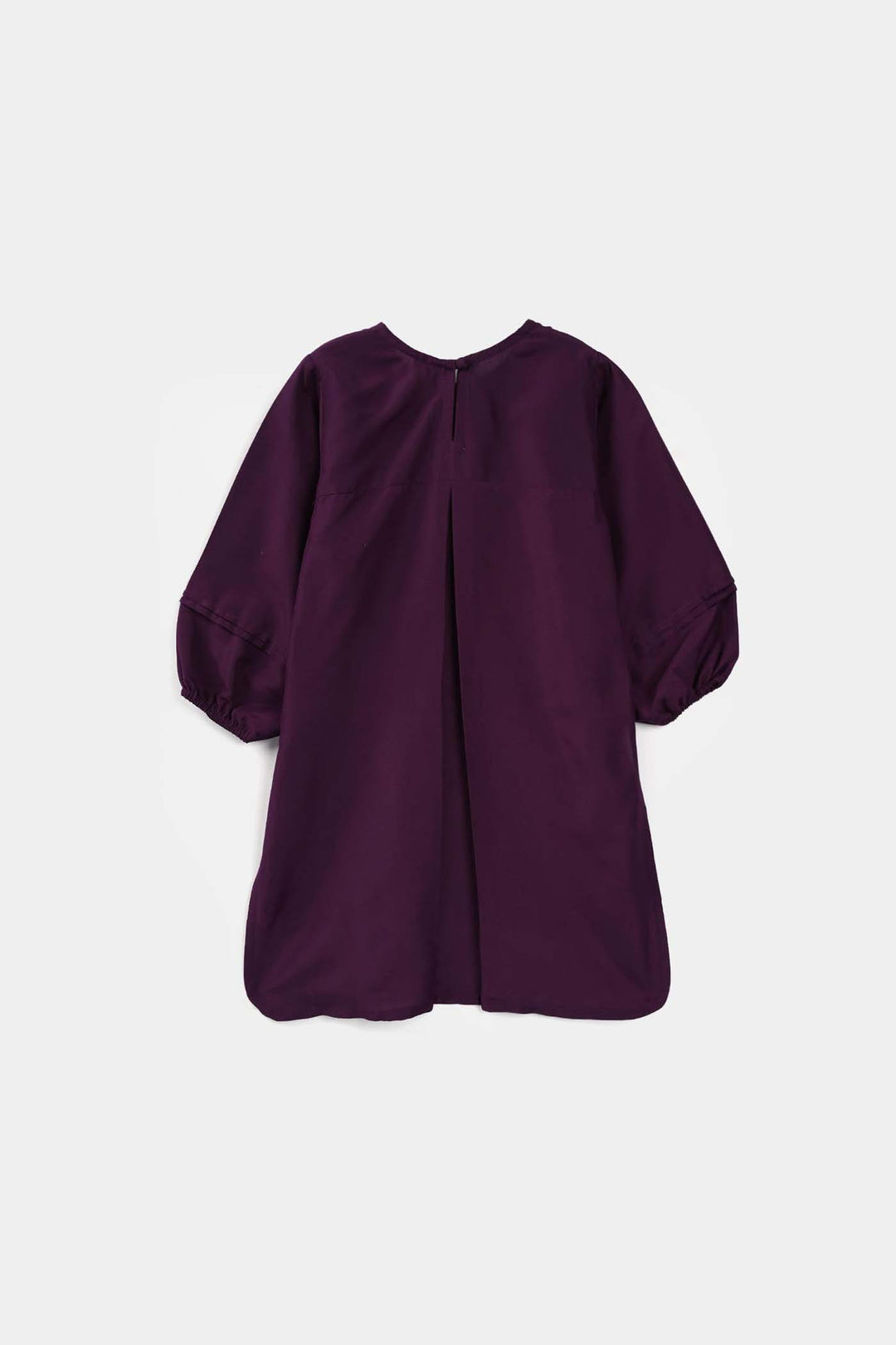 Girls Poly Cambric Embroidered Kurti – Purple