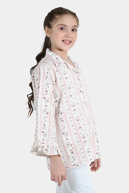 Girls Jacquard Top - Multi