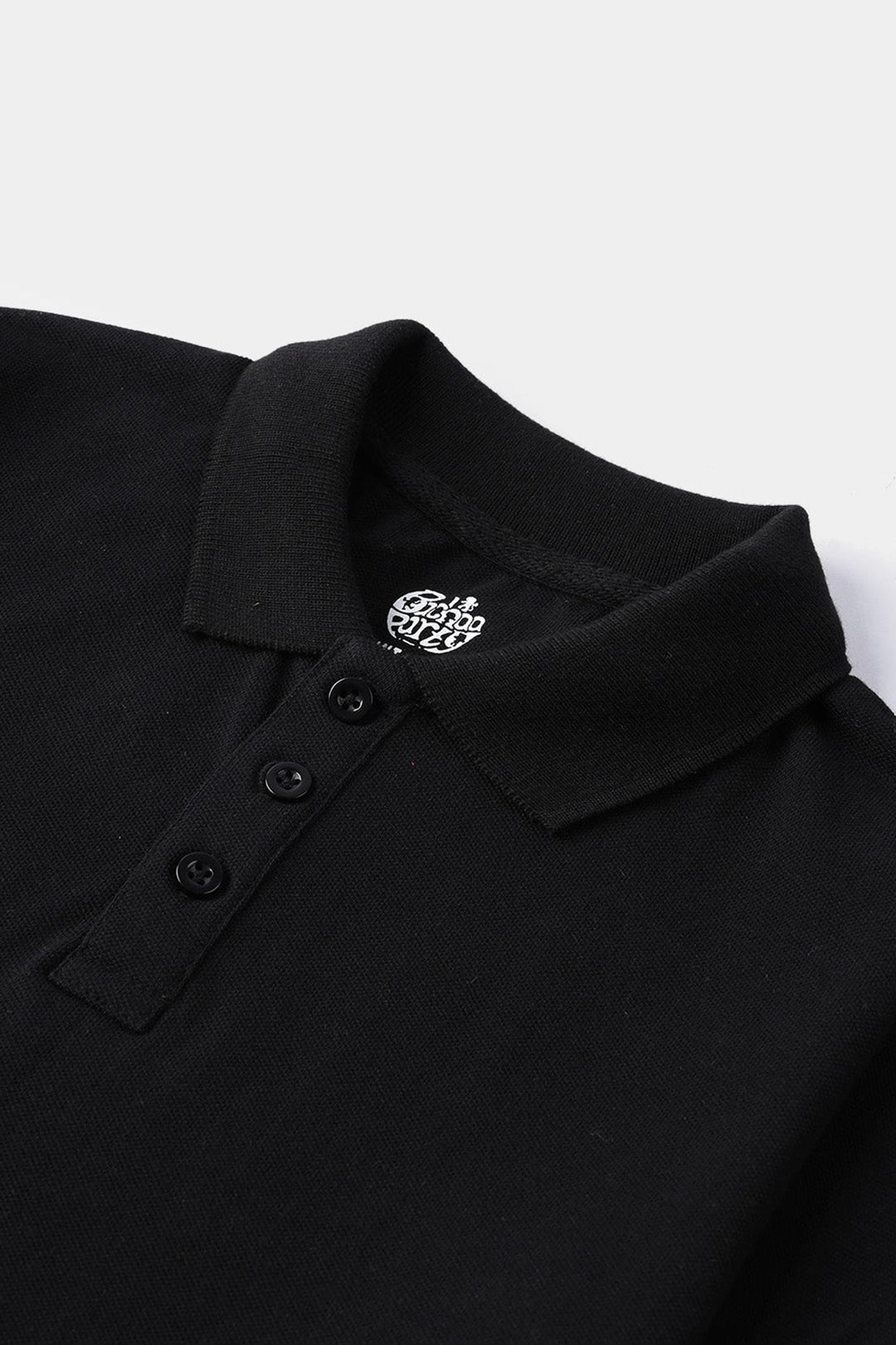 Boys Cotton PK Polo Basic - Black