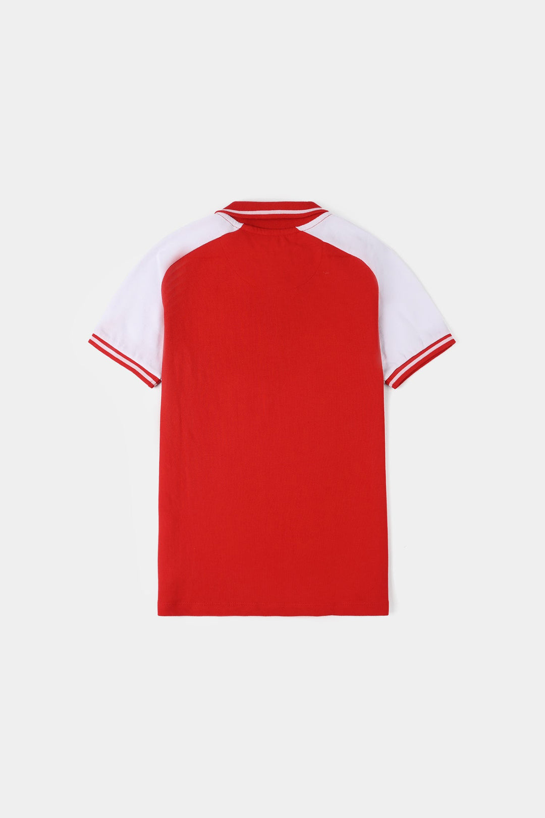 Boys Cotton PK Polo New York - Red/White