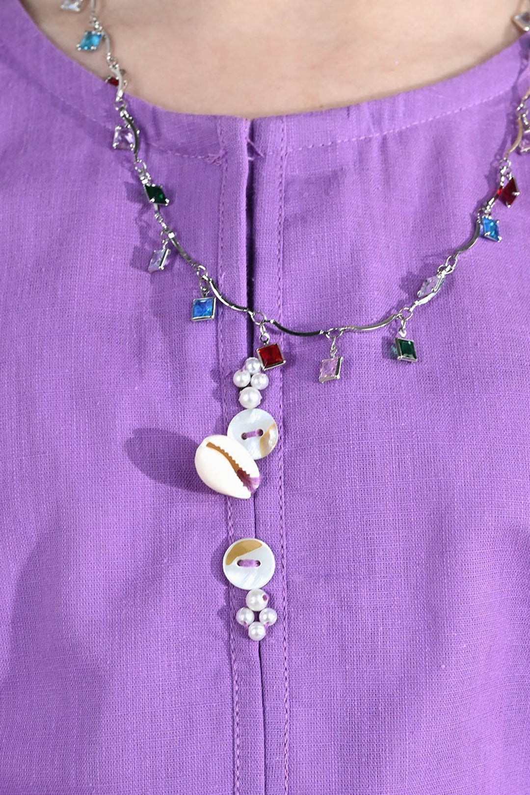 Girls Cotton Slub 2Pcs - Lavender/Purple