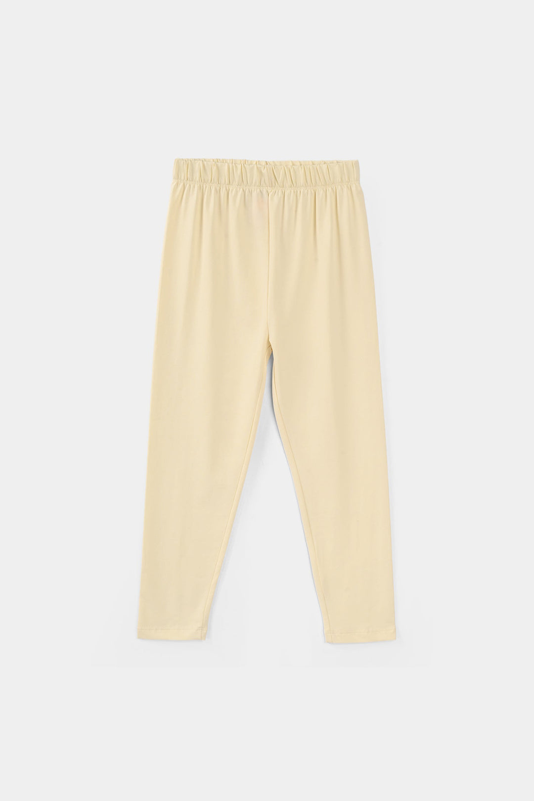 Girls Lycra Jersey Tights - Cream