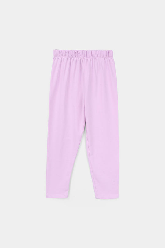 Girls Lycra Jersey Tights - Purple
