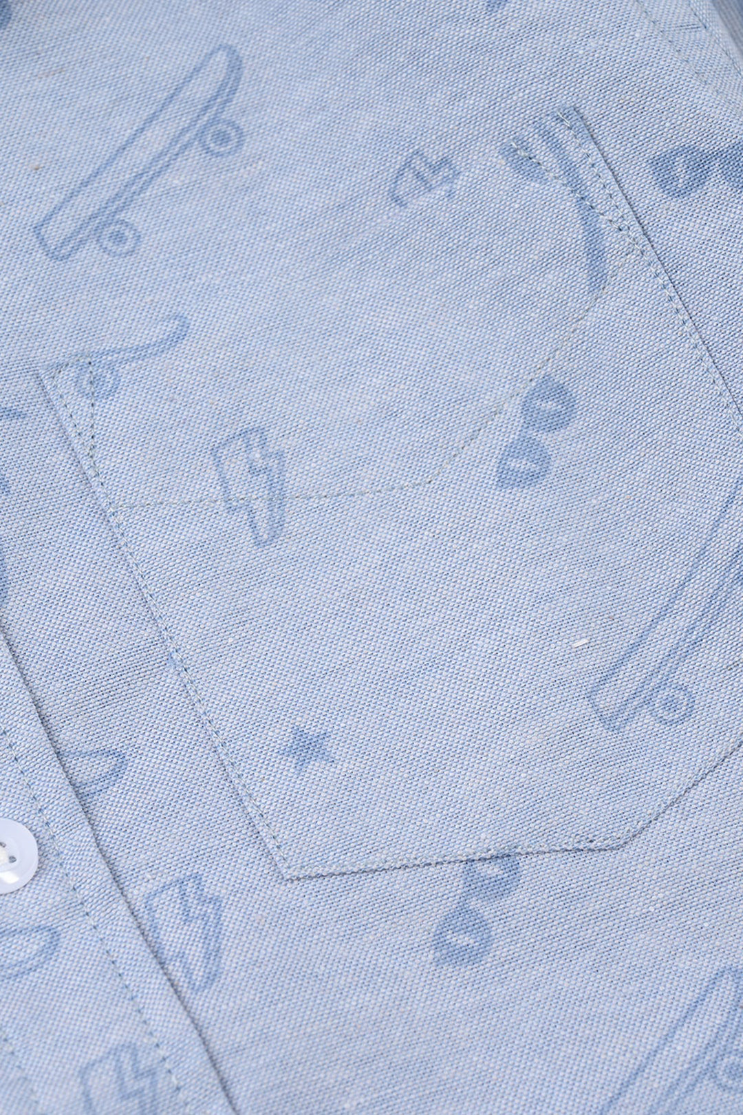 Boys Oxford Shirt (Tropical) - Blue