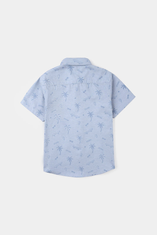 Boys Oxford Shirt (Tropical) - Blue