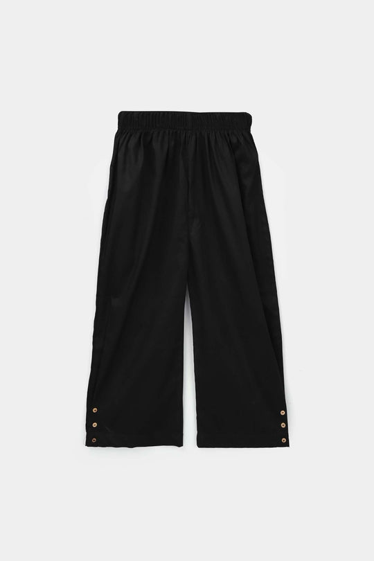 Girls Cotton Pant Shalwar Style - Black