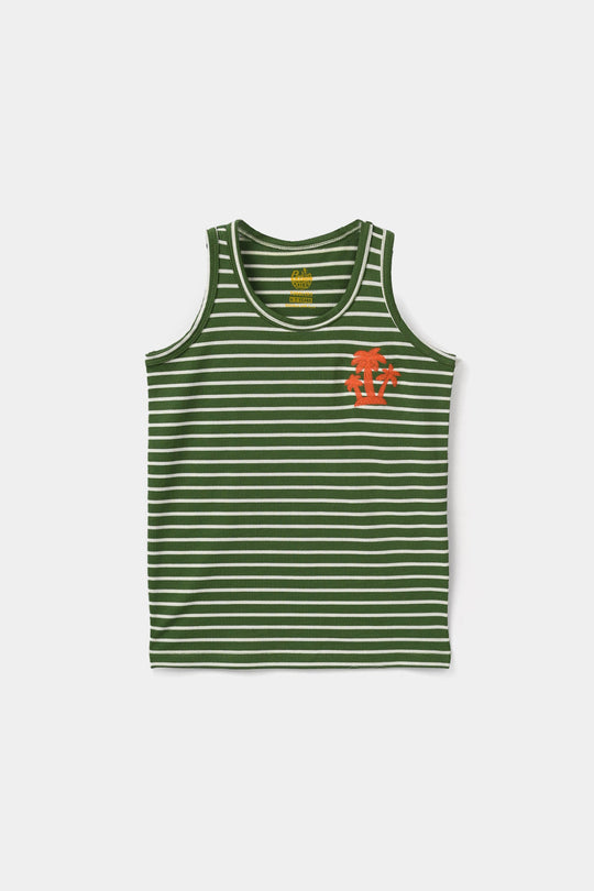 Boys Jersey/Terry Sando Palm Tree - Green