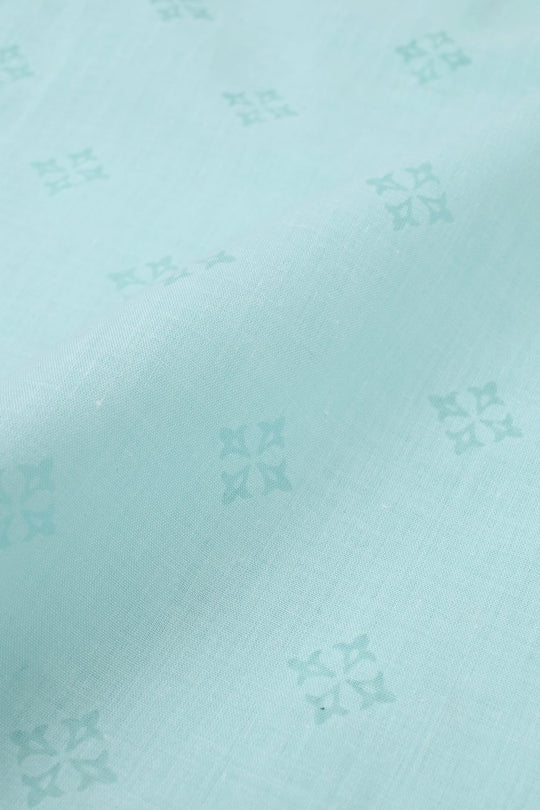 Infant Boys Poly Viscos Basic Kurta (Burn Out) - Aqua